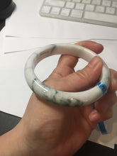 Load image into Gallery viewer, 59.4mm Certified 100% natural type A fresh green white jadeite jade bangle F121-9545