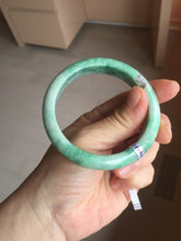 Load image into Gallery viewer, 56.5mm Certified Type A 100% Natural sunny green Jadeite Jade bangle AU7-4441
