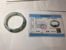 Load image into Gallery viewer, 56.5mm Certified 100% natural Type A light green with green floating flowers jadeite jade bangle PH241-7292