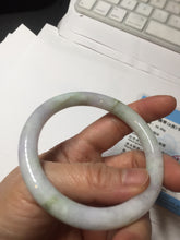 Load image into Gallery viewer, 55.3mm certified 100% natural Type A light green purple brown round cut jadeite jade bangle BS111-2543