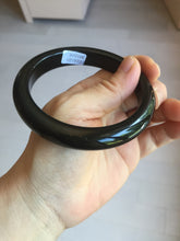 Load image into Gallery viewer, 62mm 100% Natural dark green/black meteorite Stellar Night sky nephrite bangle HT120-1016