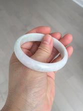 Load image into Gallery viewer, 53mm 100% natural light green purple white oval jadeite jade bangle BF128