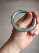 Load image into Gallery viewer, 51mm Certified 100% Natural Green/ black/gray sesame paste 芝麻糊 青花 round cut nephrite Jade bangle HHE104-5567