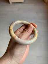 Load image into Gallery viewer, 53.8mm 100% natural beige yellow pink purple round cut a taste of the tropical Coral Jade (珊瑚玉) bangle SY22