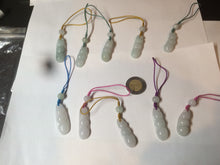 Load image into Gallery viewer, Type A 100% Natural white/green/purple Four Seasons Fortune Beans jadeite jade hanger group BF39