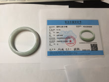Load image into Gallery viewer, 51mm certified Type A 100% Natura light sunny green white purple Jadeite jade bangle PA241-4668