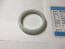 Load image into Gallery viewer, 51mm certified Type A 100% Natura light sunny green white purple Jadeite jade bangle PA241-4668