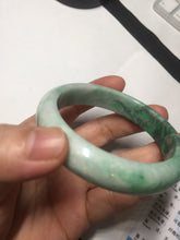 Load image into Gallery viewer, Shopify only. 56.5mm certified 100% natural type A dark green sunny green jadeite jade bangle BH82-8224