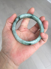 Load image into Gallery viewer, Shopify only 59mm Certified Type A 100% Natural dark green flying flowers Jadeite Jade bangle BF126-8561