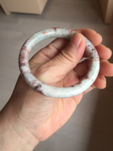 Load image into Gallery viewer, 53.3mm Certified 100% Natural Type A Light Green Purple Red Gray A Red Earth Plateau Round Cut Jadeite Jade Bangle PH203-6213