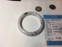 Load image into Gallery viewer, 56.4 mm certificated Type A 100% Natural green purple white Jadeite Jade bangle BL65-6232