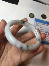 Load image into Gallery viewer, 56.4 mm certificated Type A 100% Natural green purple white Jadeite Jade bangle BL65-6232
