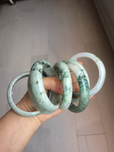 Load image into Gallery viewer, 58-64mm certified 100% Natural type A green/gray jadeite jade bangle group S33 (Clearance)