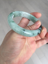 Load image into Gallery viewer, Shopify only 52.9mm Certified Type A 100% Natural green flying flowers Jadeite Jade bangle BF125-8568