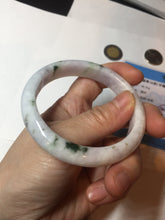 Load image into Gallery viewer, 56.4 mm certificated Type A 100% Natural green purple white Jadeite Jade bangle BL65-6232
