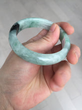 Load image into Gallery viewer, Shopify only 52.9mm Certified Type A 100% Natural green flying flowers Jadeite Jade bangle BF125-8568