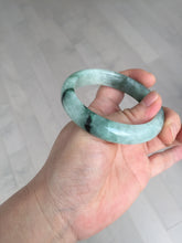 Load image into Gallery viewer, Shopify only 52.9mm Certified Type A 100% Natural green flying flowers Jadeite Jade bangle BF124-8563