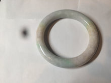 Load image into Gallery viewer, 57.9mm certified 100% natural type A light sunny green/purple/yellow chubby round cut jadeite jade bangle BF33-9221