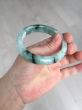 Load image into Gallery viewer, Shopify only 52.9mm Certified Type A 100% Natural green flying flowers Jadeite Jade bangle BF124-8563