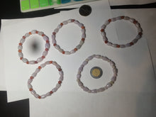 Load image into Gallery viewer, 100% natural type A light purple/white water drop/olive jadeite jade bead bracelet BK58