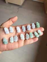 Load image into Gallery viewer, 100% natural type A light green purple white gray jadeite jade 3D PiXiu(貔貅) pendant group necklace PB260