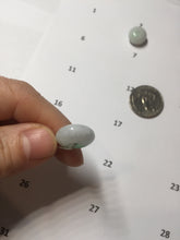 Load image into Gallery viewer, 15.2mm Type A 100% Natural sunny green/white Abacus-Bead Peace and Safety Guardian Donuts Buckle jadeite Pendant group PH114-1