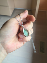 Load image into Gallery viewer, 100% natural type A sunny green jadeite jade water drop pendant necklace group PA111