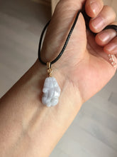 Load image into Gallery viewer, 100% natural type A light green purple white gray jadeite jade 3D PiXiu(貔貅) pendant group necklace PB260