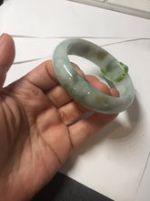 Load image into Gallery viewer, 55.6mm certified 100% natural Type A light green yellow jadeite jade bangle F179-3085