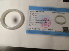 Load image into Gallery viewer, 50mm Certified Type A 100% Natural icy white/yellow Jadeite Jade bangle AH73-7285