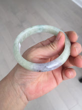 Load image into Gallery viewer, 61.5mm Certified Type A 100% Natural white/light purple/green Jadeite Jade bangle BF122-1926