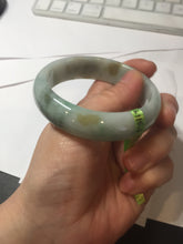 Load image into Gallery viewer, 55.6mm certified 100% natural Type A light green yellow jadeite jade bangle F179-3085