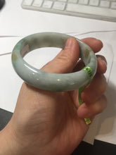 Load image into Gallery viewer, 55.6mm certified 100% natural Type A light green yellow jadeite jade bangle F179-3085