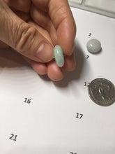 Load image into Gallery viewer, 15.2mm Type A 100% Natural sunny green/white Abacus-Bead Peace and Safety Guardian Donuts Buckle jadeite Pendant group PH114-1