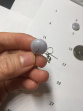Load image into Gallery viewer, 14mm Type A 100% Natural purple/gray Abacus-Bead Peace and Safety Guardian Donuts Buckle jadeite Pendant group PH115-1