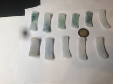 Load image into Gallery viewer, 100% natural type A icy watery light green white jadeite jade rectangle bead/craft supplies BG9