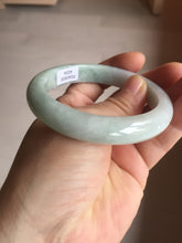 Load image into Gallery viewer, 56mm Certified Type A 100% Natural light green white jadeite Jade bangle GL48-12-4006