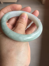 Load image into Gallery viewer, 56mm Certified Type A 100% Natural light green white jadeite Jade bangle GL48-12-4006