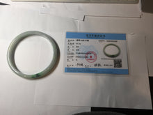Load image into Gallery viewer, Etsy 已经列 80mm certified Type A 100% Natural sunny green purple yellow(FU LU SHOU 福禄寿) plus size Jadeite Jade bangle BG212-5428