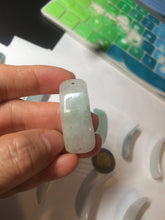 Load image into Gallery viewer, 100% natural type A icy watery light green white jadeite jade rectangle bead/craft supplies BG9