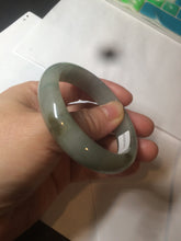 Load image into Gallery viewer, 50mm certified 100% natural Type A dark green/black oval jadeite jade bangle AM84-2870