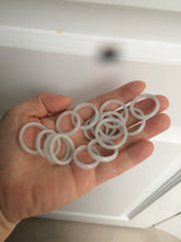 Load image into Gallery viewer, 100% natural type A white slim jadeite jade band ring BF53