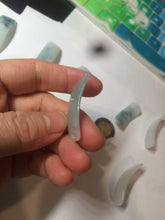 Load image into Gallery viewer, 100% natural type A icy watery light green white jadeite jade rectangle bead/craft supplies BG9