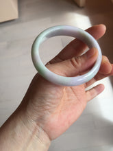 Load image into Gallery viewer, 51.5mm certified Type A 100% Natural sunny green purple oval Jadeite Jade bangle PC5-4031