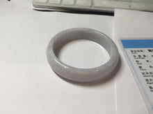 Load image into Gallery viewer, 51.5mm certified 100% Natural type A light purple white Jadeite Jade bangle PA245-4673