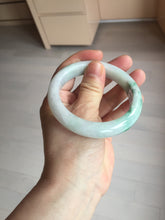 Load image into Gallery viewer, 56mm certified 100% natural icy watery light white/sunny green jadeite jade bangle BN72-3878