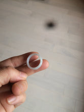 Load image into Gallery viewer, 100% natural type A white slim jadeite jade band ring BF53
