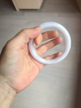 Load image into Gallery viewer, 56mm Certified Type A 100% Natural light purple white round cut Jadeite bangle PA109-6573