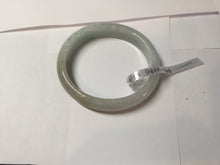 Load image into Gallery viewer, 50.5mm Certified Type A 100% Natural sunny green/white Oval Jadeite Jade bangle F115-0086