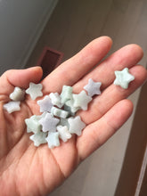 Load image into Gallery viewer, Type A 100% Natural light green/white jadeite Jade star Pendant necklace group F135 Add on item